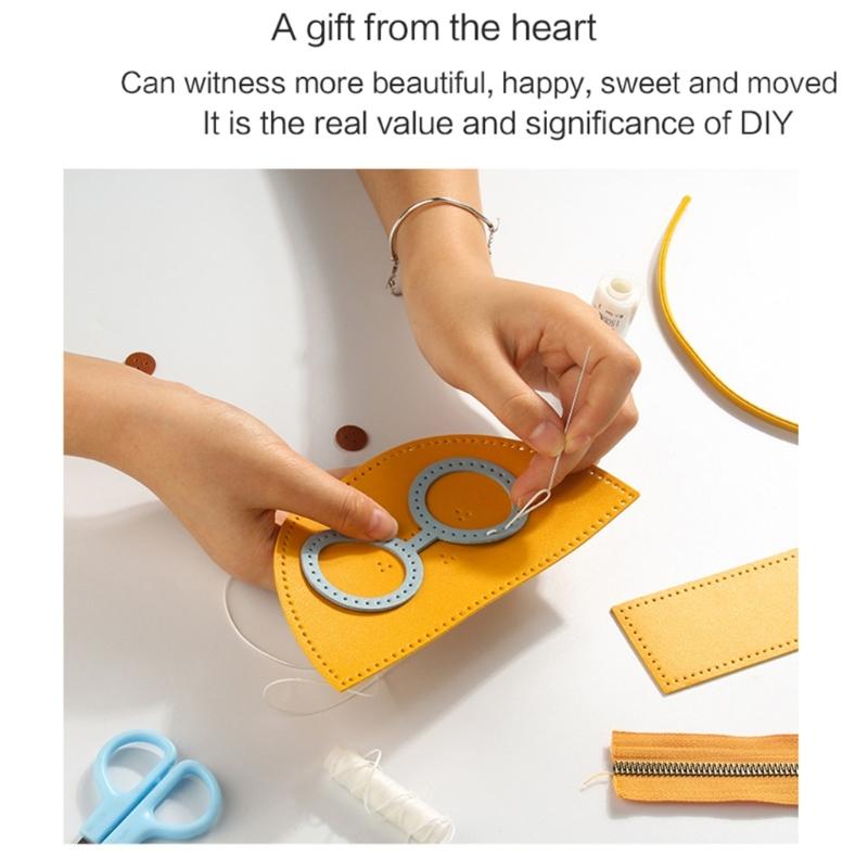 DIY Bear Crossbody Bag Making Complete Set Cute Bear Shoulder Bag Making Materials Kits Sewing Craft Tool Birthday Gift