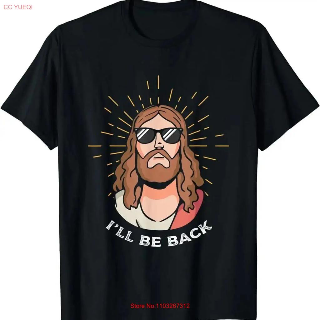 New Limited Holy Aperoli Jesus Christ Ill Be Back Funny Classic T Shirt Vintage Casual Comfortable Homme Stylish