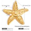 Sommer Meeresstil Bunter Muschel Seestern Anhänger 18K Vergoldeter Edelstahl Geschenk Schmuck