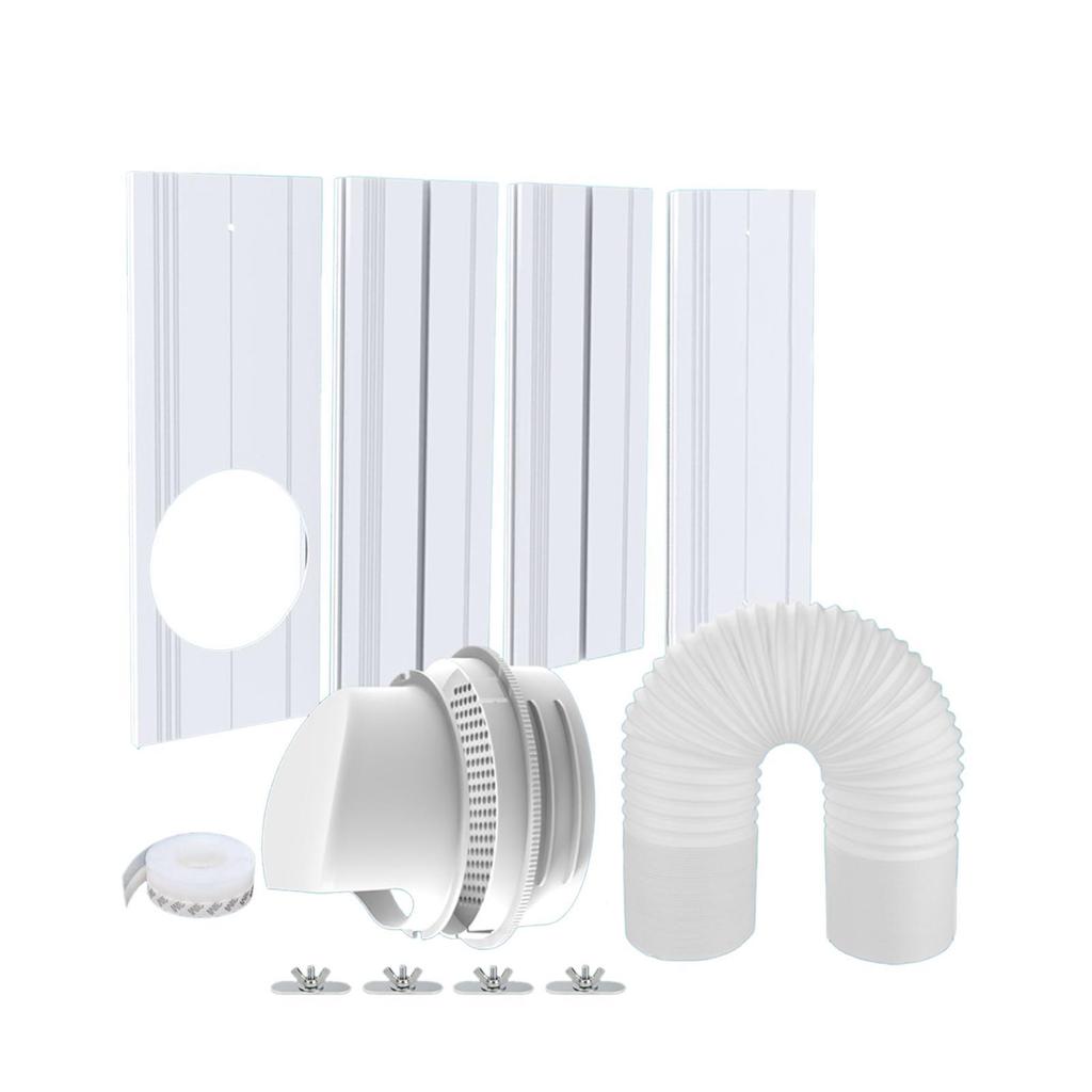Portable Air Conditioner Window Kit Practical Replace PVC Seal Plates with 15cm Hose