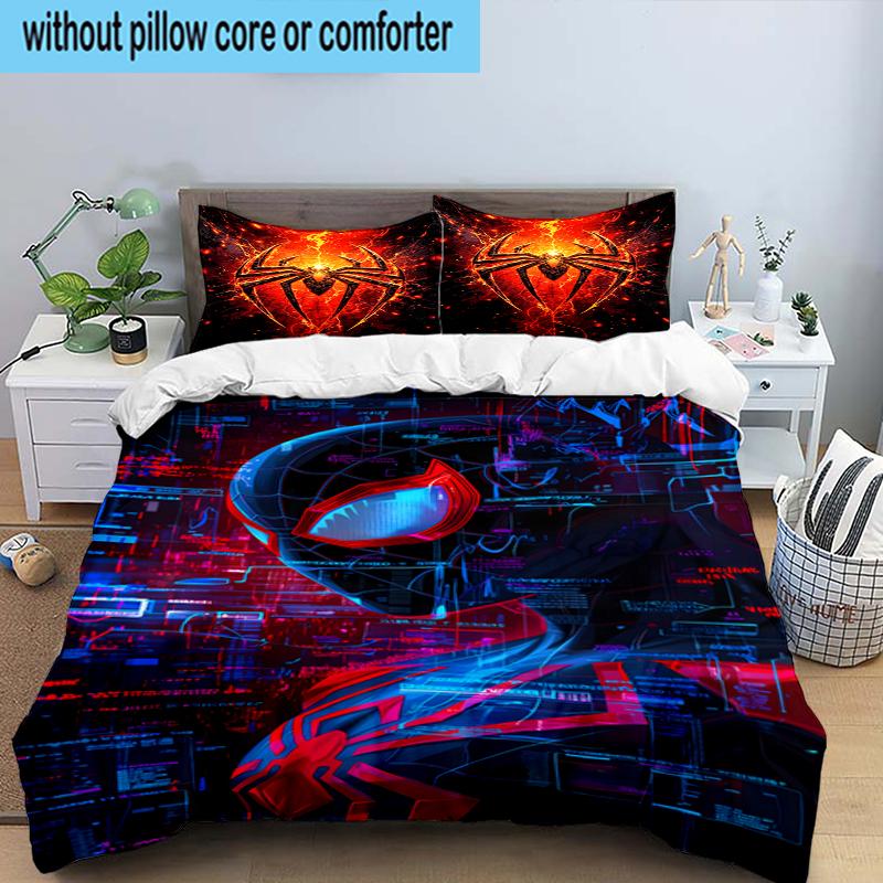 3PCS Red Spider Art Bedding Set,Including 1pc Duvet Cover And 2pcs Pillowcases Perfect for Bedroom, Dormitory, Fan Christmas Gift