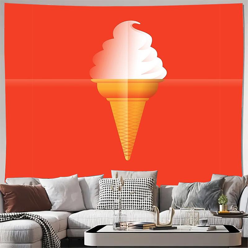 Ice Cream Tapestry Aesthetic Room Decor Wall Hanging Vintage Wall Art Dorm Decor Beach Blanket Twin Size Home Decoration