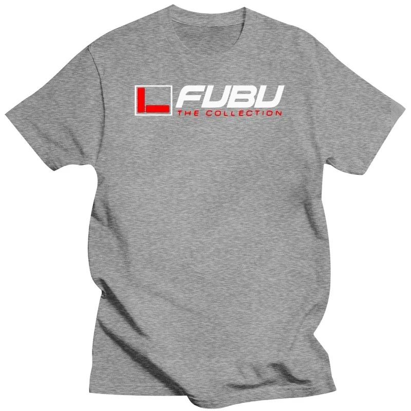 y2k short sleeves t shirt Casual T Shirts Fubu Logo Printed Graphic Fashion Round Neck 100%Cotton Tops Black Size S-4XL