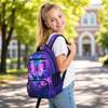 4-Piece Printed School Backpack Set for Kids Teens - All-Over Print Backpacks