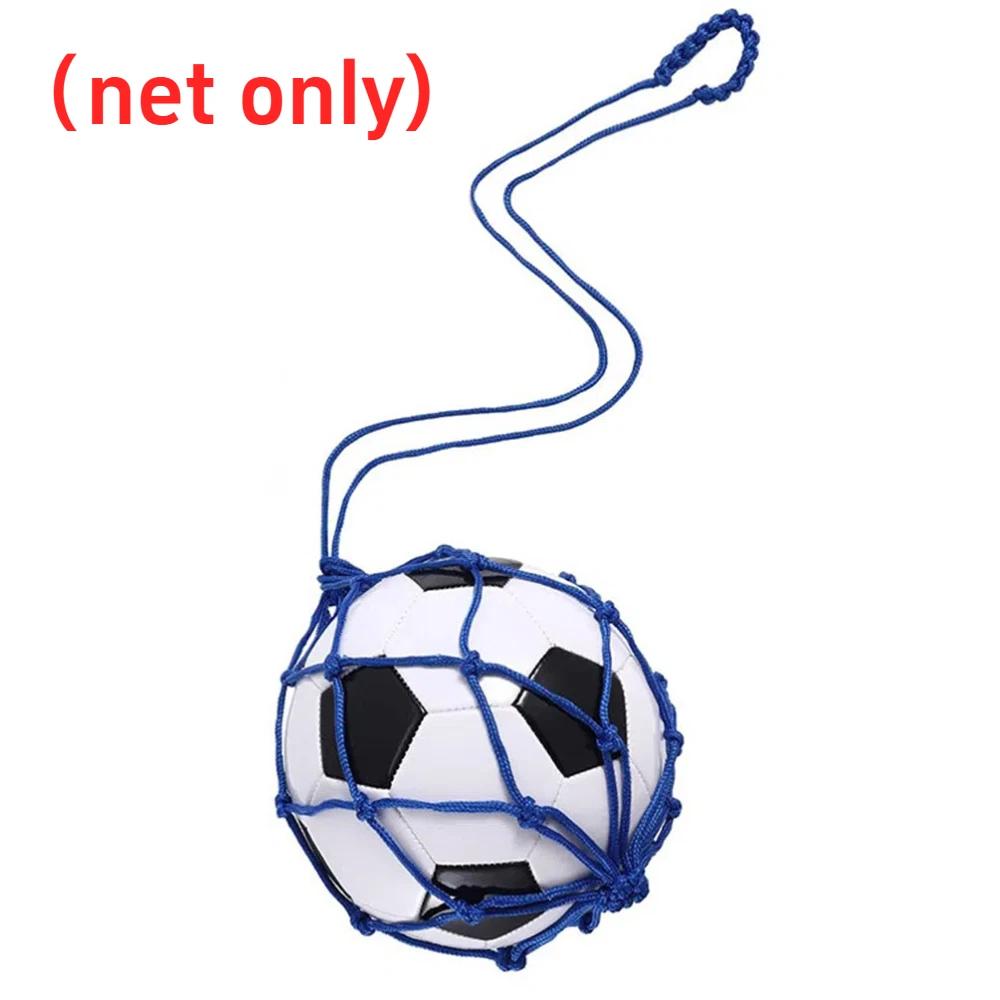 

Football Kick Trainer Soccer Ball Net Kicker Fits Ball Size 3 4 5 Football Kick Throw Solo Practice Training Aid синий