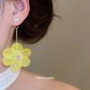 Super Fairy Silver Needle Crystal Flower Earrings Seaside Vacation Style High-end Stud Earrings Summer Niche Versatile Temperament Earrings