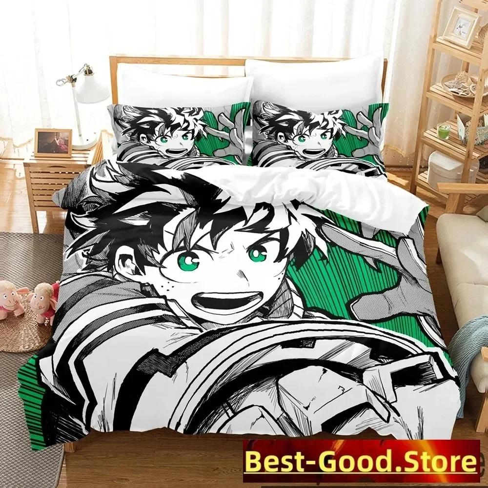 Anime My Hero Academia Bedding Set Printed Bed Set With Pillowcase Bed Duvet Cover Soft Queen Super King Size Home Textileextile