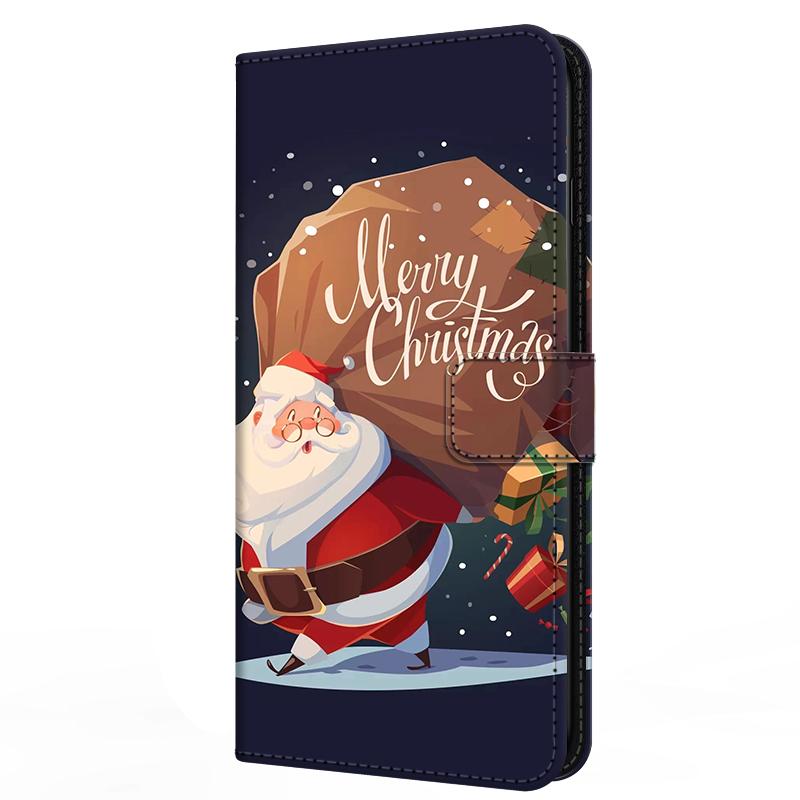 Wallet Cover For Oppo A5 4G 5G Case A5i Pro A5m Flip Stand Book Magnetic Leather Case For Oppo A5x 4G 5G Christmas Cases A 5x