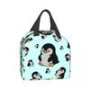 Custom Cute Penguins Lunch Bag Men Women Cooler Thermal Insulated Lunch Boxes for Adult Office