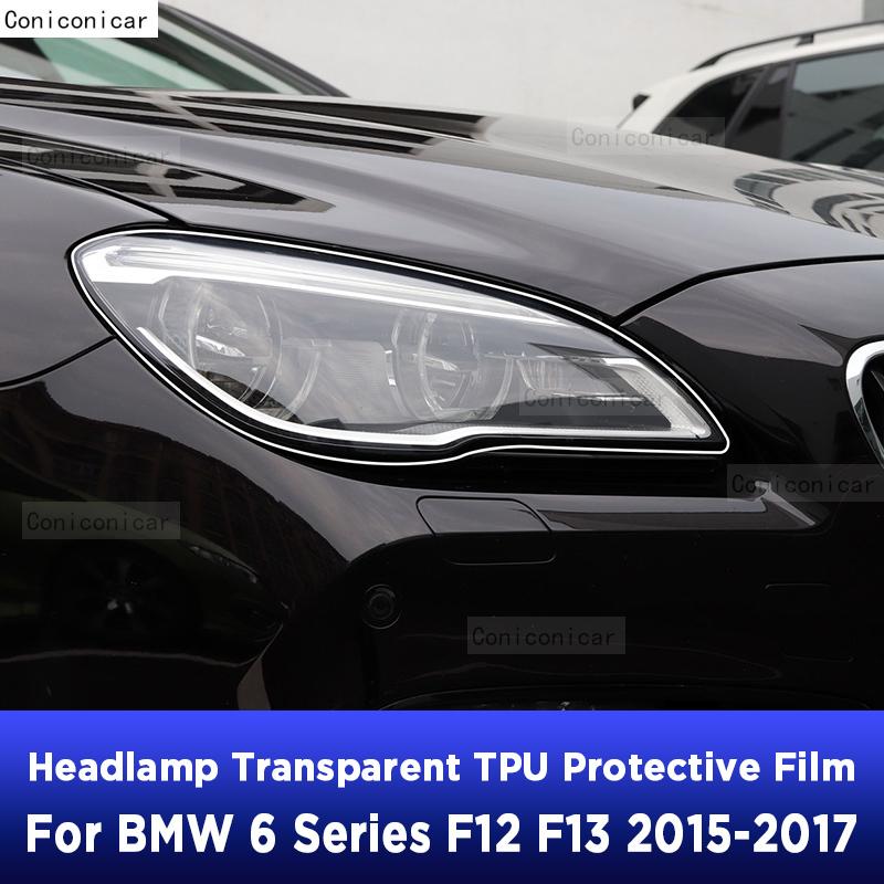Autoscheinwerfer-Schutz Transparent Reparatur Kratzfest Schutzfolie TPU Aufkleber für BMW 6er Serie F12 F13 2015-2017