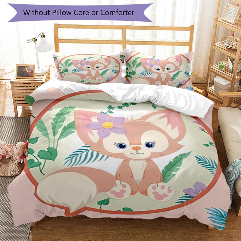 Fox Garden Design Bed Bedding Set 1 Duvet Cover + 2 Pillowcases Soft Breathable Household Bed Linens