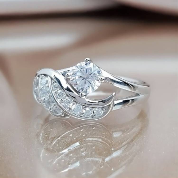 European and American creative angel wing ring fashion European and American women fashion engagement ring jewelry 5
