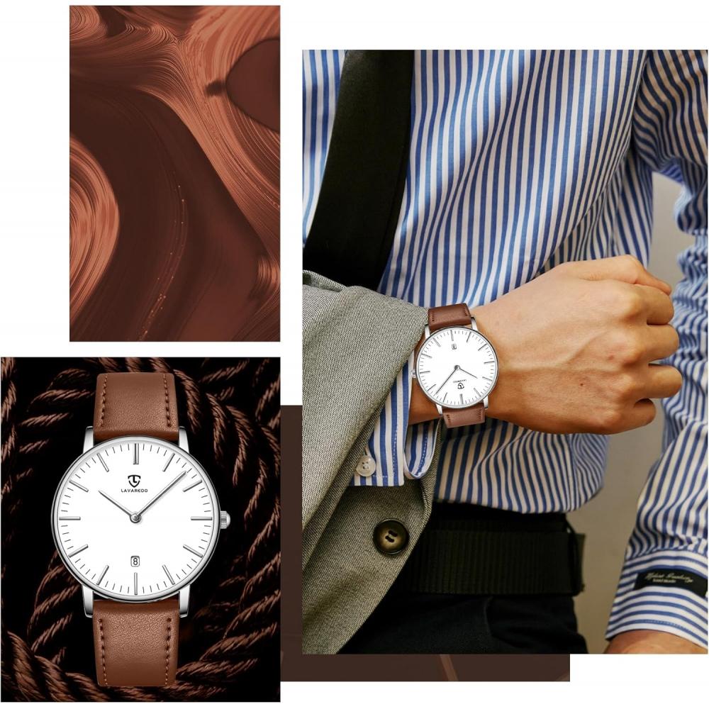 Ben NeviS Men S minimaliSt Analog Watch Brown White 32 x8S
