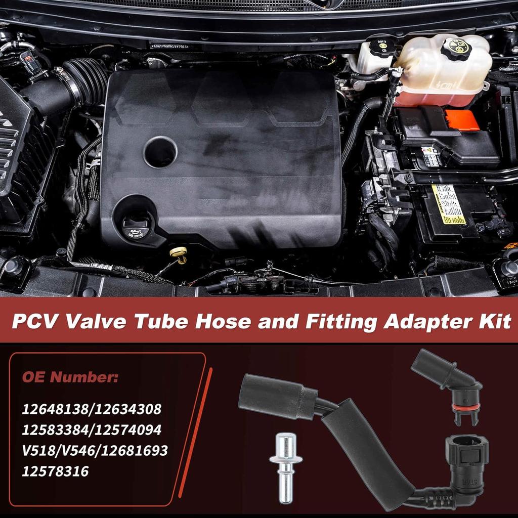 Positive Crankcase Ventilation PCV Valve Tube Fitting for Chevy Traverse 3.6L 12-17 for Buick Enclave 3.6L 12-17 for GMC Acadia 3.6L 12-16 Hose