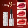 Matte Black Diamond Rose Triple-Color Non-Stick Lipstick - Plumps Lips, Available Now