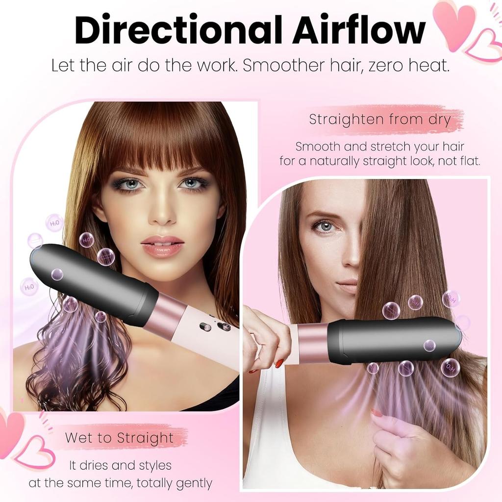 Haarglättaufsatz für Dyson Airwrap HS01 HS05 HS08, Sanfter Luftstrom Glättungsdüse für Air wrap für glattes poliertes gerades Finish