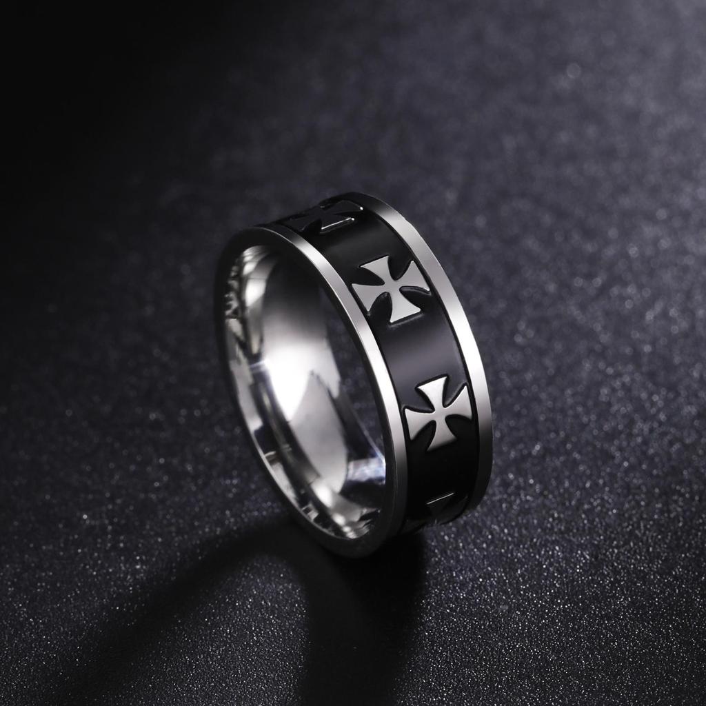 Classic Stainless Steel Couple Rings Black Four Leaf Clover Simple Finger Ring Women Men Ring Engagement Wedding Jewelry CLE