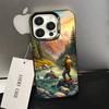 Karpfenfisch Angelrute coque Handyhülle Für iPhone 16,15,14,13,12,11,Pro,XS,Max,Plus,Mini,SE Schwarz Candy Matt Stoßfeste Hülle
