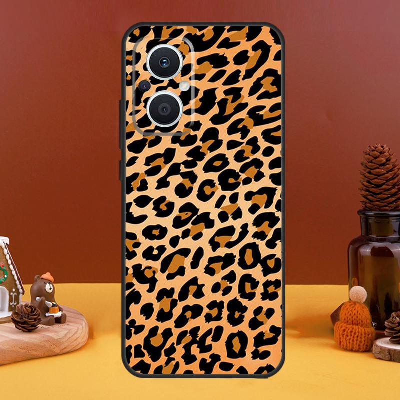 Leopard Print Black Cheetah Pattern Case For OPPO Reno 5 Lite 4 6 7 8 10 Pro 11 F 4Z 5Z 8T OPPO Find X2 X3 Lite X5 X6 Pro Cover