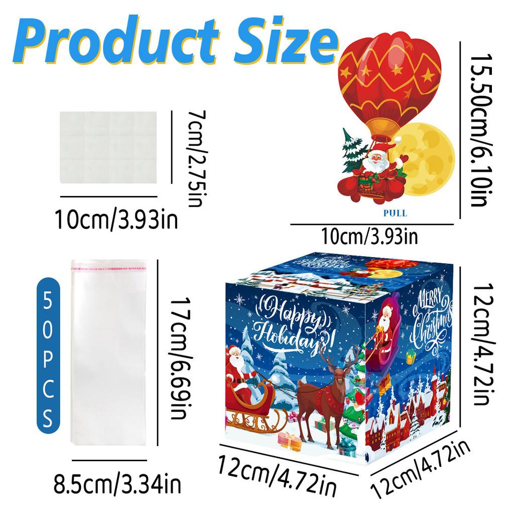 

Christmas Blue Deep Theme Pattern Gift Box Holiday Decoration Prop Atmosphere