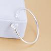 Simple And Elegant Leaf Fashion 925 Sterling Silver Olive Leaf Opening Bracelet  TYB596