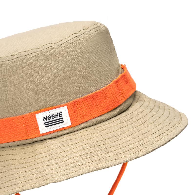 Summer Sunshade Sunscreen Hat Men's Mountaineering Camping Hat Foldable Large Eaves Quick-drying Fisherman Basin Hat Outdoor UV Protection