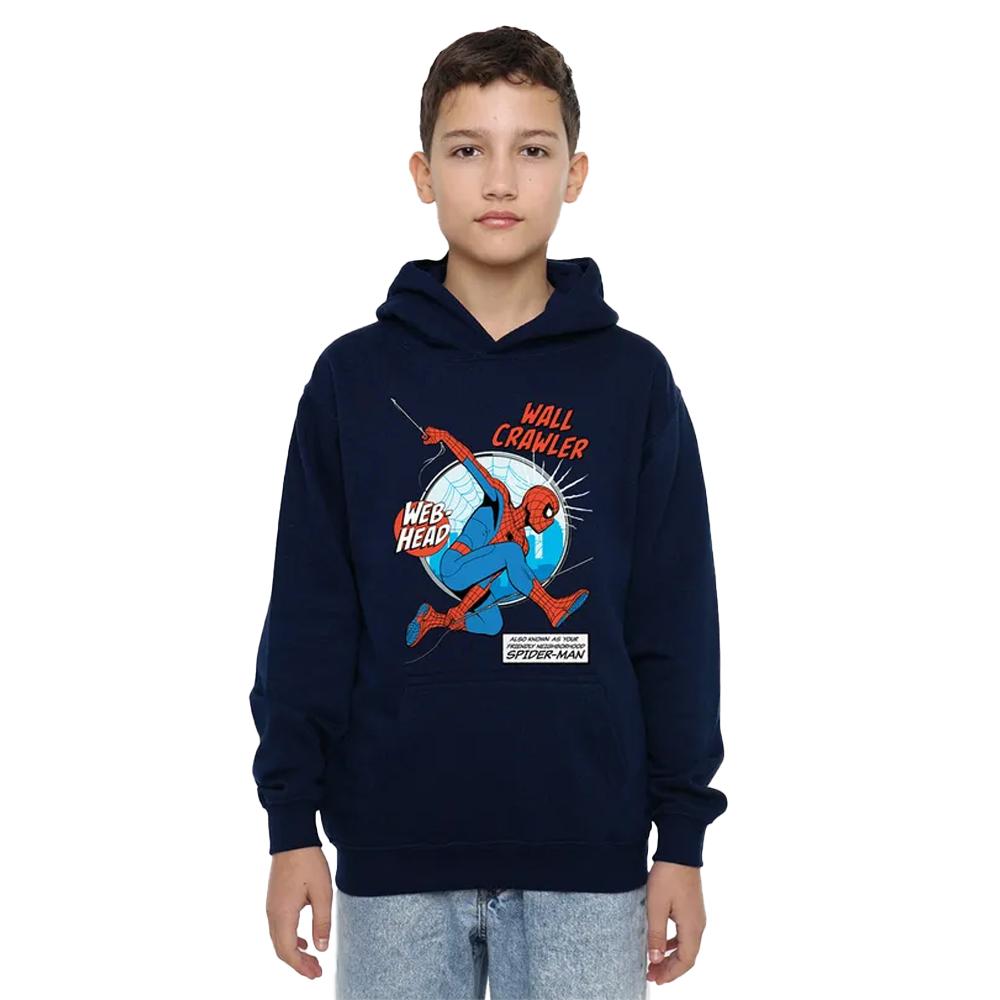 Spider-Man Childrens/Kids Friendly Neighborhood Wall Crawler Pull Over Hoodie