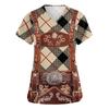 Women V Neck Short Sleeve Work Shirt with Pockets Oktoberfest Print Top Nursing Uniform Medical Scrub Tee with Front Pocket Design