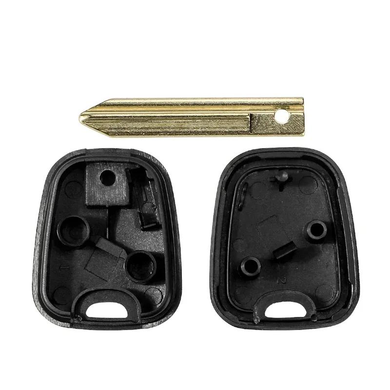 KEYYOU 10PCS Transponder Car Key Shell Fob For Peugeot 106 107 307 207 306 406 For Citroen C2 C3 C4 VA2/Hu83/SX9/Ne73 Blade