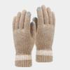 Winter Bow Decoration Hat Scarf Gloves Three Piece Set Sweet and Fashionable Anti Cold Warm Hat Set