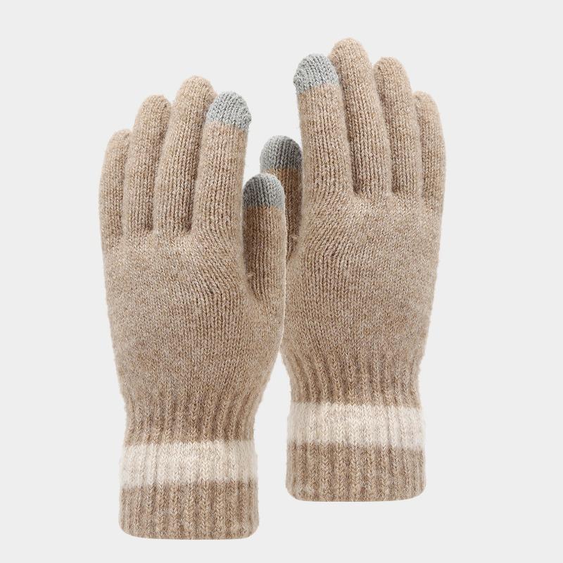 Winter Bow Decoration Hat Scarf Gloves Three Piece Set Sweet and Fashionable Anti Cold Warm Hat Set