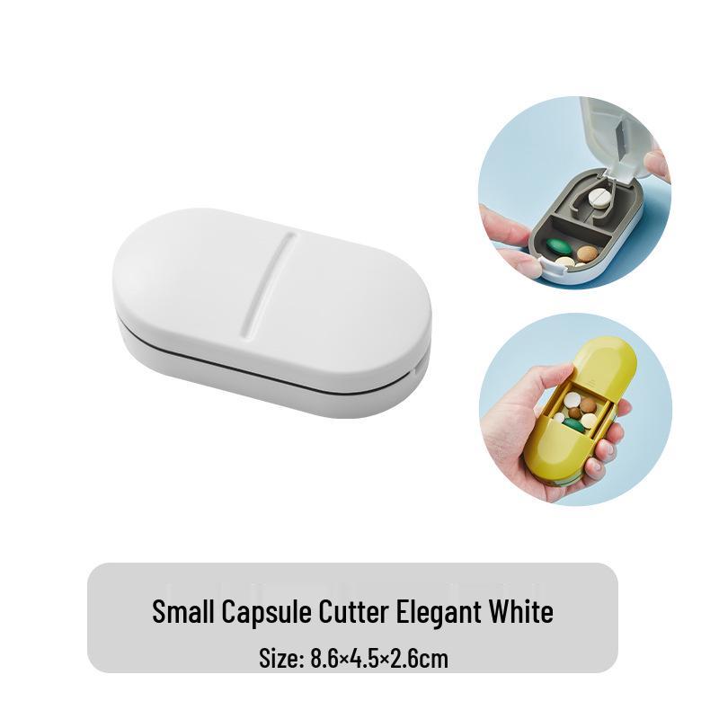 Portable Pill Splitter & Cutter - Compact Weekly Dispenser