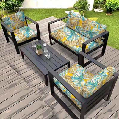 Patio Waterproof Printing Sofa Seat Furniture Protector Slipcover Stretch Sofa Cushion Cover with Elastic Bottom for Living Room
