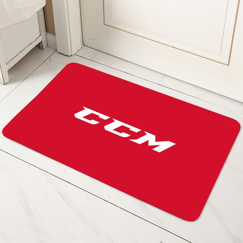 CCM Hockey Sport Teppich Matte Teppich - Buchstaben Design Heimdekoration mit Athleten Silhouette für Fußmatte Heimmatte Küchenmatte
