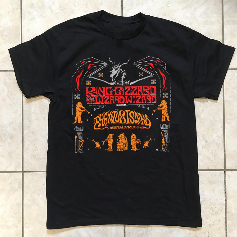 King Gizzard And The Lizard Wizard Australien Tour 2025 T-Shirt Schwarz AQ147