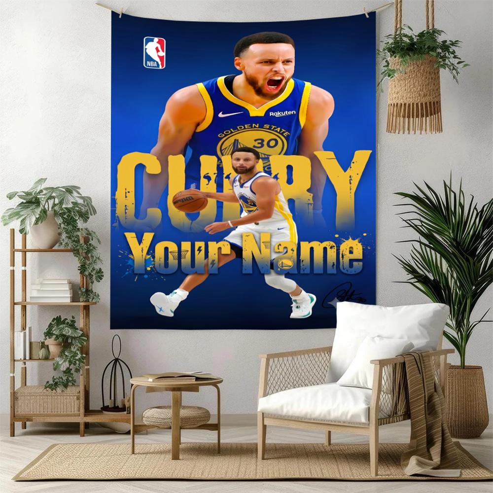 Golden State Warriors Poster Retro Tapestry Nordic Minimal Made For Balcony Reading Corner Dorm Wall Four Seasons Gallery Wall