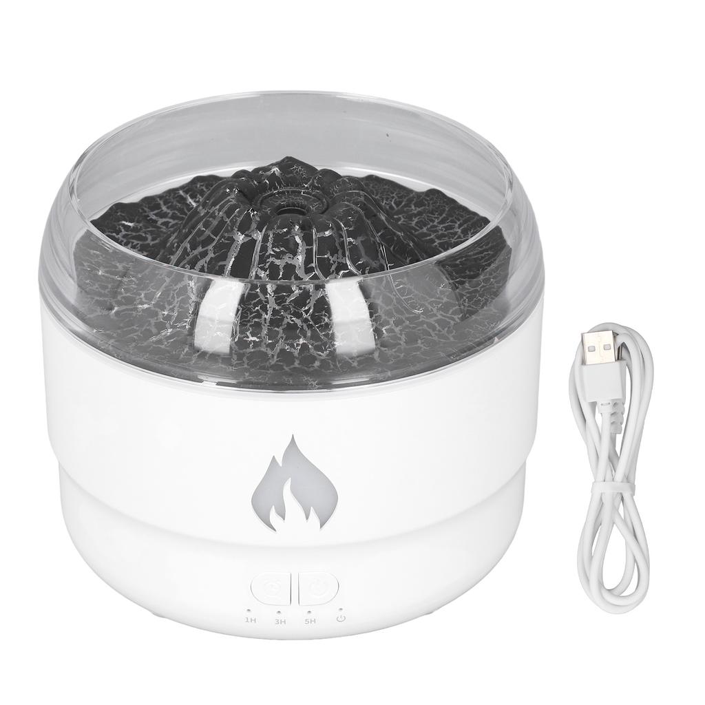 Flame Essential Oil Diffuser 280ml Humidifier 7 Color LED Light Quiet Aromatherapy Diffuser for Home Bedroom Office