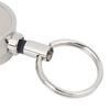2 Pcs All Metal Key Ring 2.5cm Retractable Keychain Durable ID Badge Holder  Camping