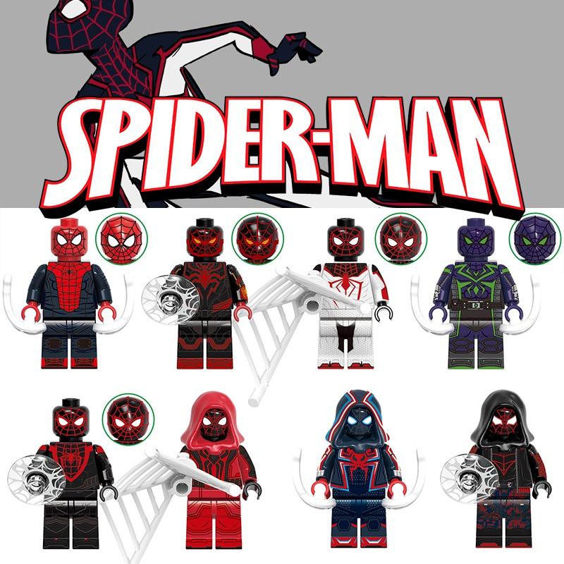 G0120 Superhero Building Blocks Spider-man Great Responsibility Suit In Red Cape