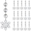 30Pcs Clear Acrylic Christmas Snowflake Ornaments Christmas Tree Charms  Christmas Tree Decor