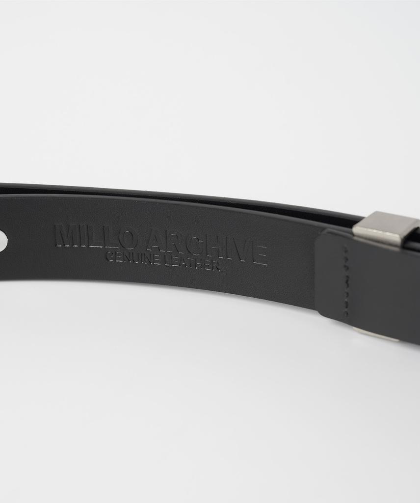 MILLO ARCHIVE Studded Eyelet Leather Belt [Black]