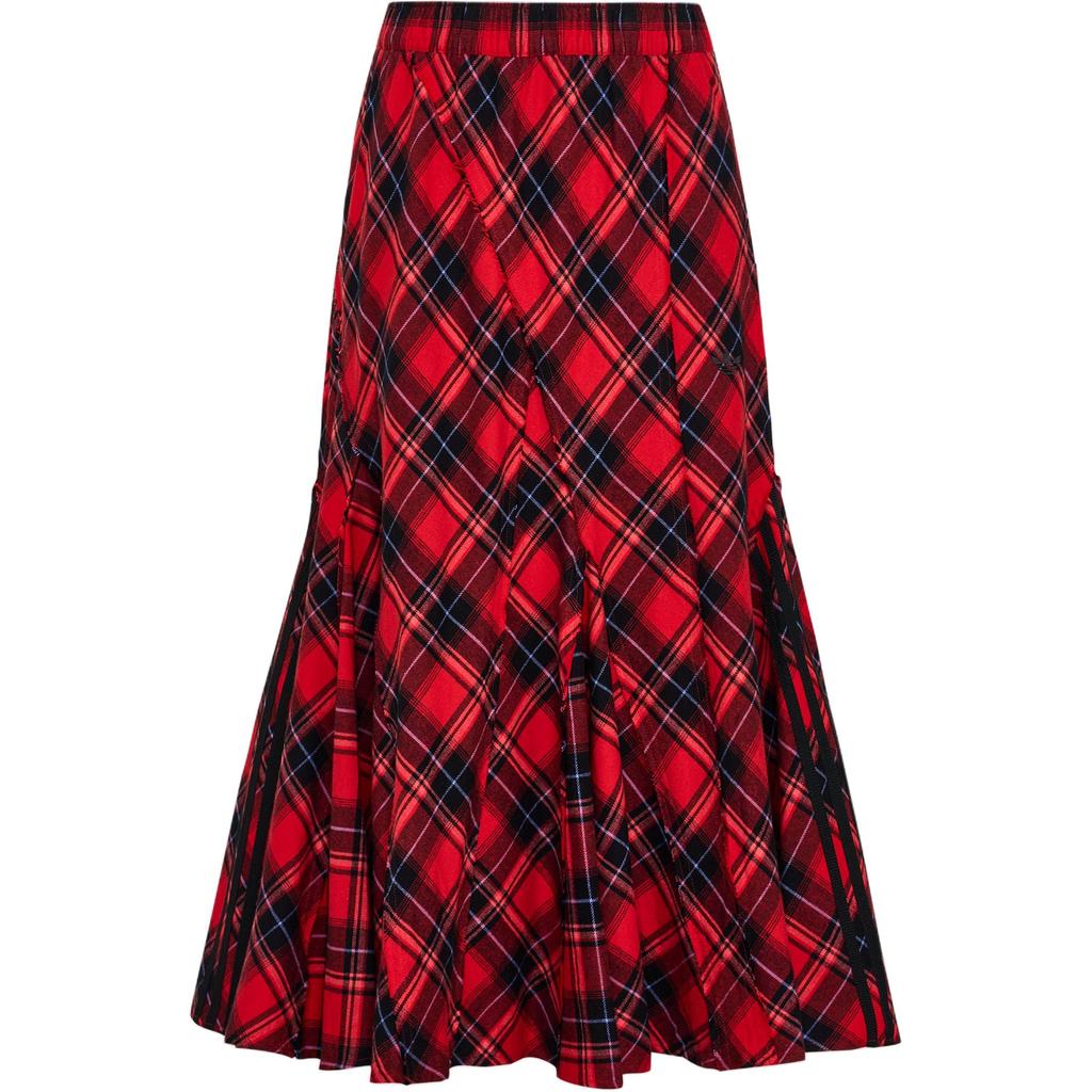 Adidas Originals Check Skirt Sports Fashion Versatile Striped Casual Long Skirt Women skirts KT6382