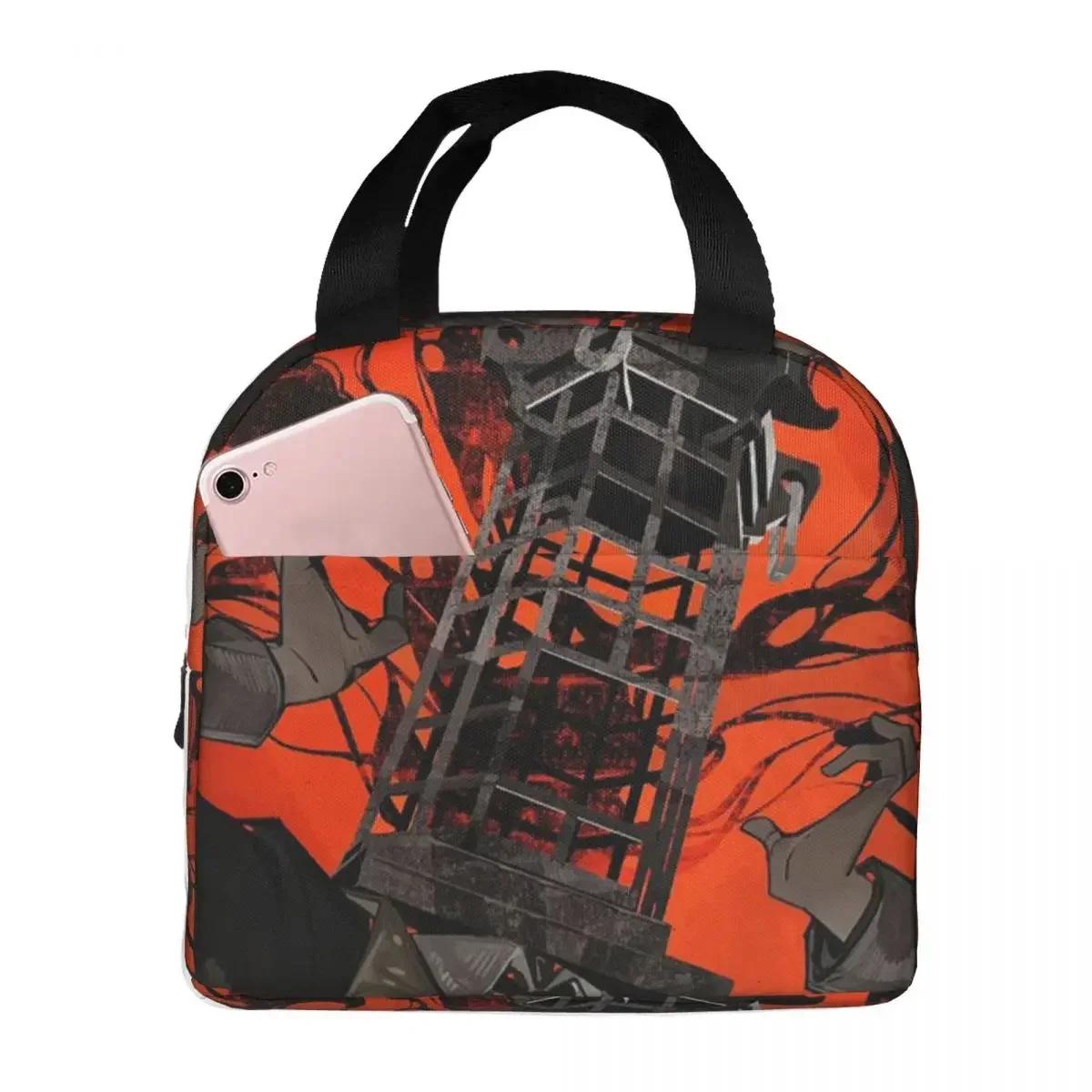 Bloodborne Hunter s Mark Insulated Lunch Bag for Women Kids Portable Food Boxes Thermal Lunch Box Tote One Size