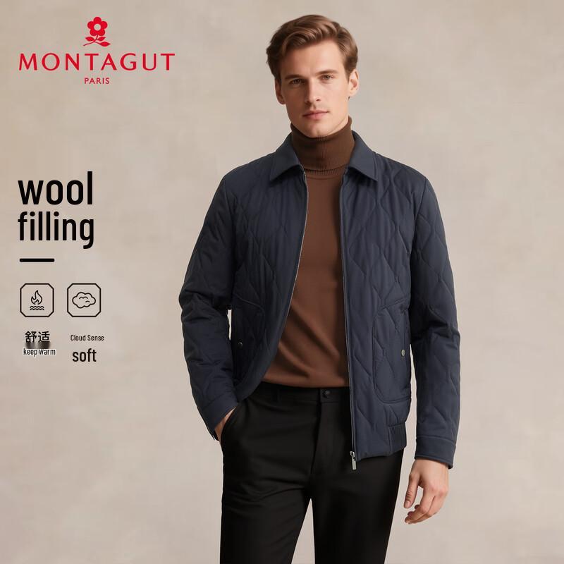 

MONTAGUT Men s Corduroy Padded Lapel Jacket 4XL