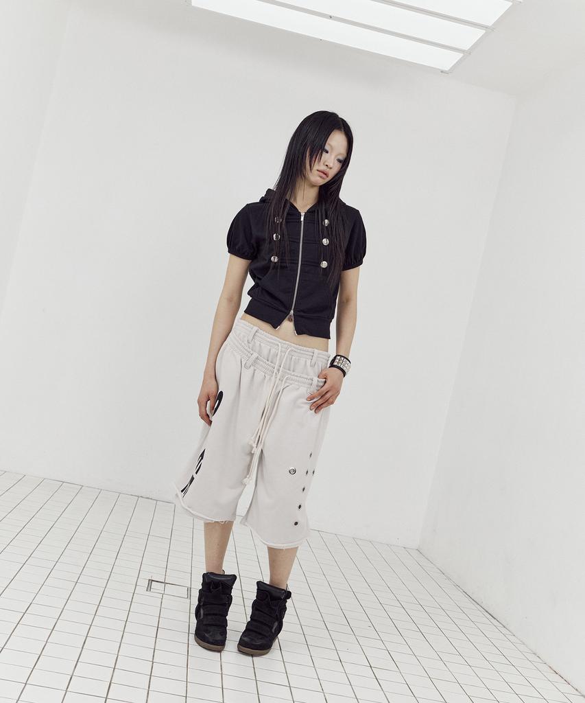 SETUP-EXE Double Layered Bermuda Pants / Beige