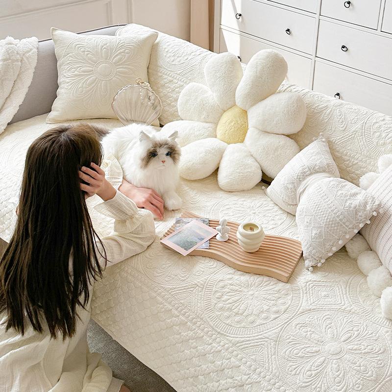 

Всесезонная универсальная диванная подушка в стиле ретро, ​​хлопковая стирка в стиле ретро, ​​чехол для дивана, подушка для сиденья 70*70cm