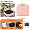 LED Mirror Makeup Bag: Spacious Handbag for Skincare & Cosmetics Storage