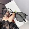 Women Luxury Photochromic Glasses Fashion Blue Lamp Blocking Finished Myopia Glasses Trendy Color Changing Sunglasses Diopters