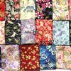 Cherry Blossom Japanese-Style Gold Stamping Cotton Fabric for Cheongsam, Hanfu, and Tang Suits