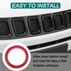 Grille Grill Cover Inserts Frame Trims Rings for Jeep Compass 2017-2020, 7pcs/set